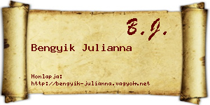 Bengyik Julianna névjegykártya